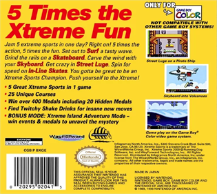 Xtreme Sports - Box - Back Image