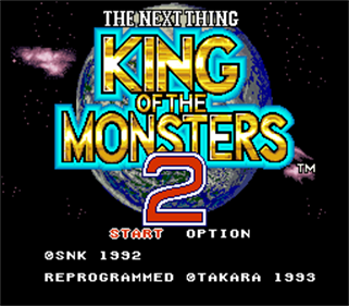 King of the Monsters 2 - Screenshot - Game Title Image