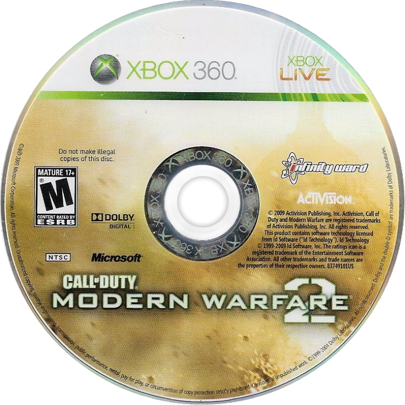 Modern Warfare 2's disc has a whopping 70MB of data