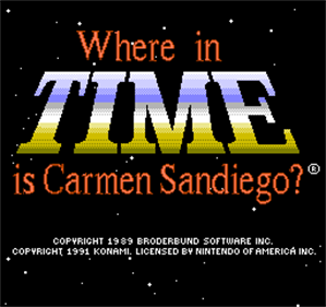 Where in Time Is Carmen Sandiego? - Screenshot - Game Title Image