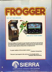 The Official Frogger - Box - Back Image