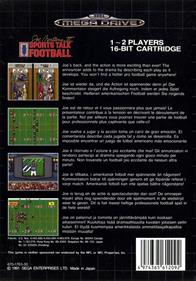 Joe Montana II: Sports Talk Football - Box - Back Image