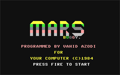 Mars Buggy - Screenshot - Game Title Image