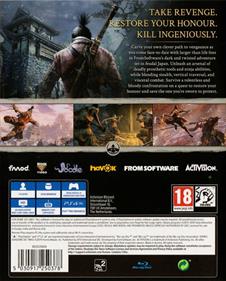 Sekiro: Shadows Die Twice - Box - Back Image