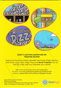 Treasure Island Dizzy - Box - Back Image