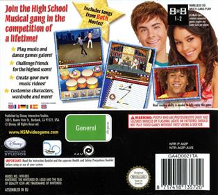 High School Musical: Makin' the Cut! - Box - Back Image