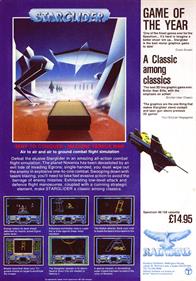 Starglider - Advertisement Flyer - Front Image