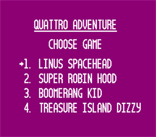 Quattro Adventure - Screenshot - Game Select Image