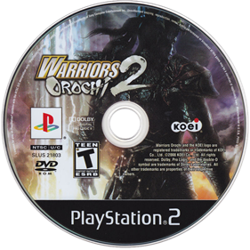 Warriors Orochi 2 - Disc Image