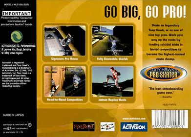 Tony Hawk's Pro Skater - Box - Back Image