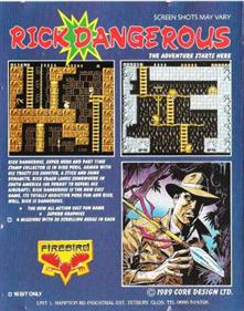 Rick Dangerous - Box - Back Image