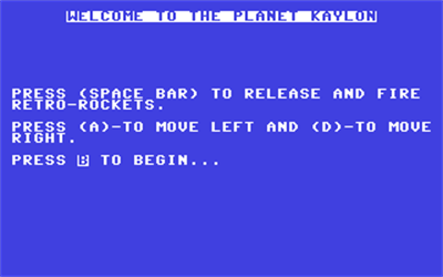Descent to Kaylon - Screenshot - Game Title Image