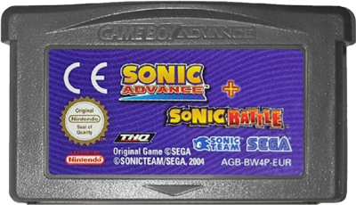 2 Games in 1: Sonic Advance + Sonic Battle - Cart - Front Image