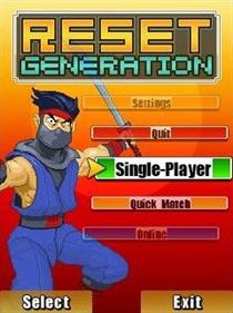 Reset Generation - Screenshot - Game Title Image