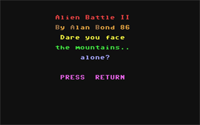 Alien Battle II - Screenshot - Game Title Image