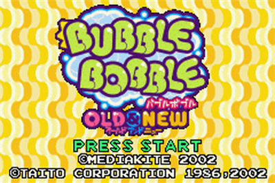 Bubble Bobble: Old & New - Screenshot - Game Title Image