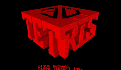 3D Tetris - Screenshot - Game Title Image