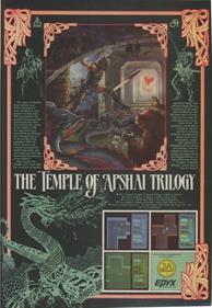 Temple of Apshai Trilogy - Advertisement Flyer - Front Image