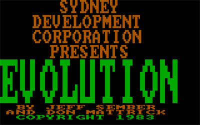 Evolution - Screenshot - Game Title Image
