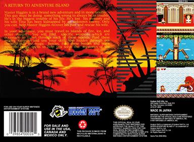 Super Adventure Island II - Box - Back Image