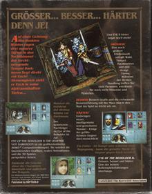 Eye of the Beholder II: The Legend of Darkmoon - Box - Back Image