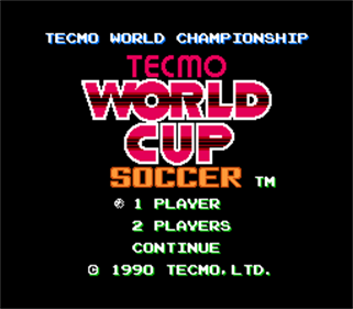 Tecmo World Cup Soccer - Screenshot - Game Title Image