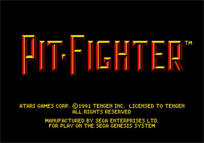 Pit-Fighter - Screenshot - Game Title Image