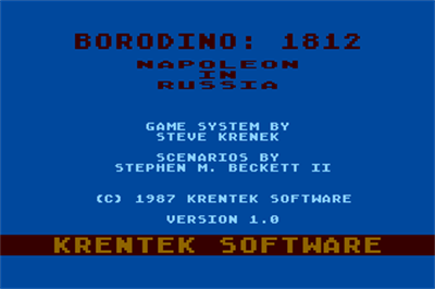 Borodino 1812: Napoleon in Russia - Screenshot - Game Title Image