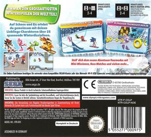 Mario & Sonic at the Olympic Winter Games - Box - Back Image