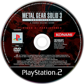 Metal Gear Solid 3: Subsistence - Disc Image