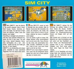 Sim City - Box - Back Image