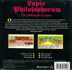 Lapis Philosophorum - Box - Back Image