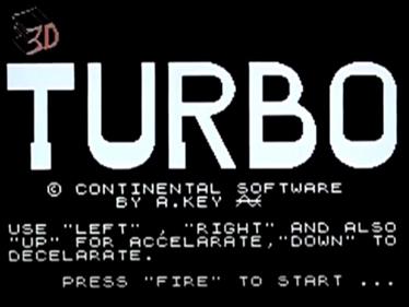 Turbo - Screenshot - Game Title Image