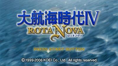 Daikoukai Jidai IV: Rota Nova - Screenshot - Game Title Image