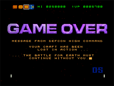 Zero 5 - Screenshot - Game Over Image