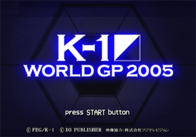 K-1 World GP 2005 - Screenshot - Game Title Image