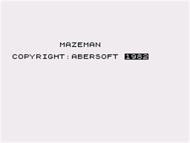 Mazeman - Screenshot - Game Title Image