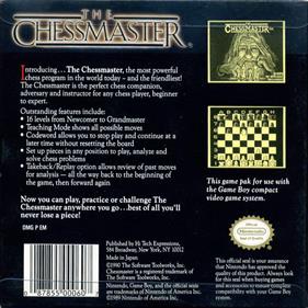 The Chessmaster - Box - Back Image
