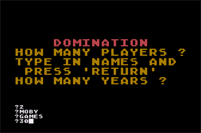 Domination - Screenshot - Game Select Image