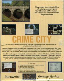 Crime City - Box - Back Image