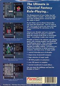 Disciples of Steel - Box - Back Image