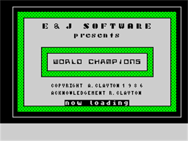 World Champions - Screenshot - Game Title Image