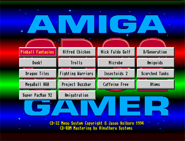 Amiga CD32 Gamer Cover Disc 1 - Screenshot - Game Select
