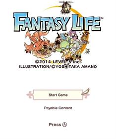 Fantasy Life - Screenshot - Game Title Image