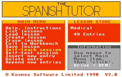 The Spanish Tutor - Screenshot - Game Select Image