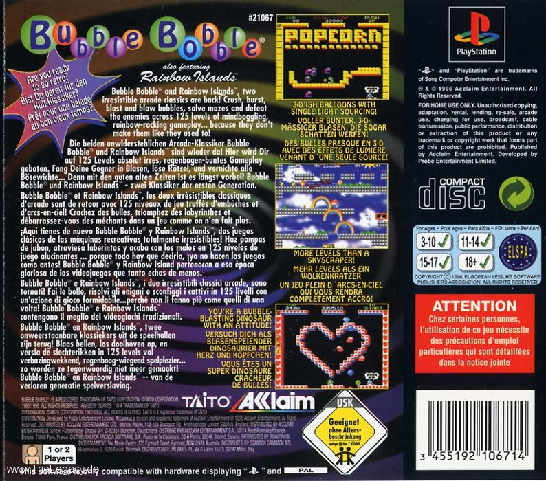 Preços baixos em Jogos de videogame Sony PlayStation 1 Bubble Bobble 1996  Ano de Lançamento