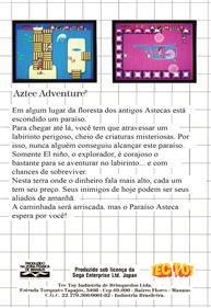 Aztec Adventure - Box - Back Image