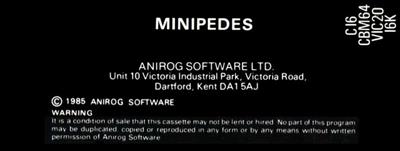 Minipedes - Box - Back Image
