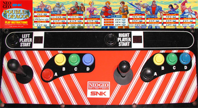 Double Dragon (Neo-Geo) - Arcade - Control Panel Image