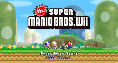 New Super Mario Bros. Wii - Screenshot - Game Title Image